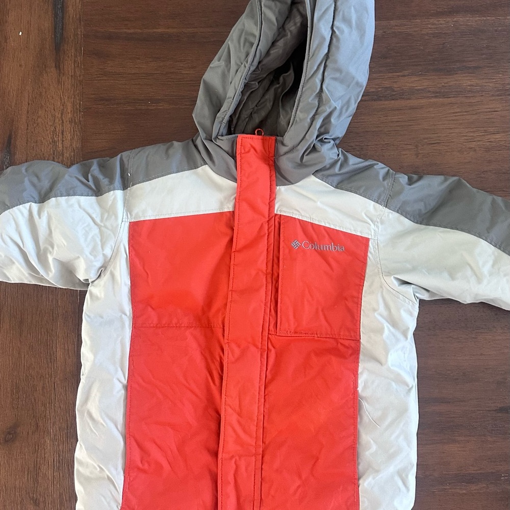 Columbia Orange and Gray Hooded Jacket